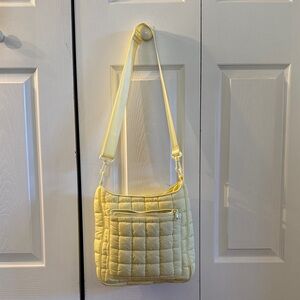Yellow Quilted Crossbody/ Shoulder Bag